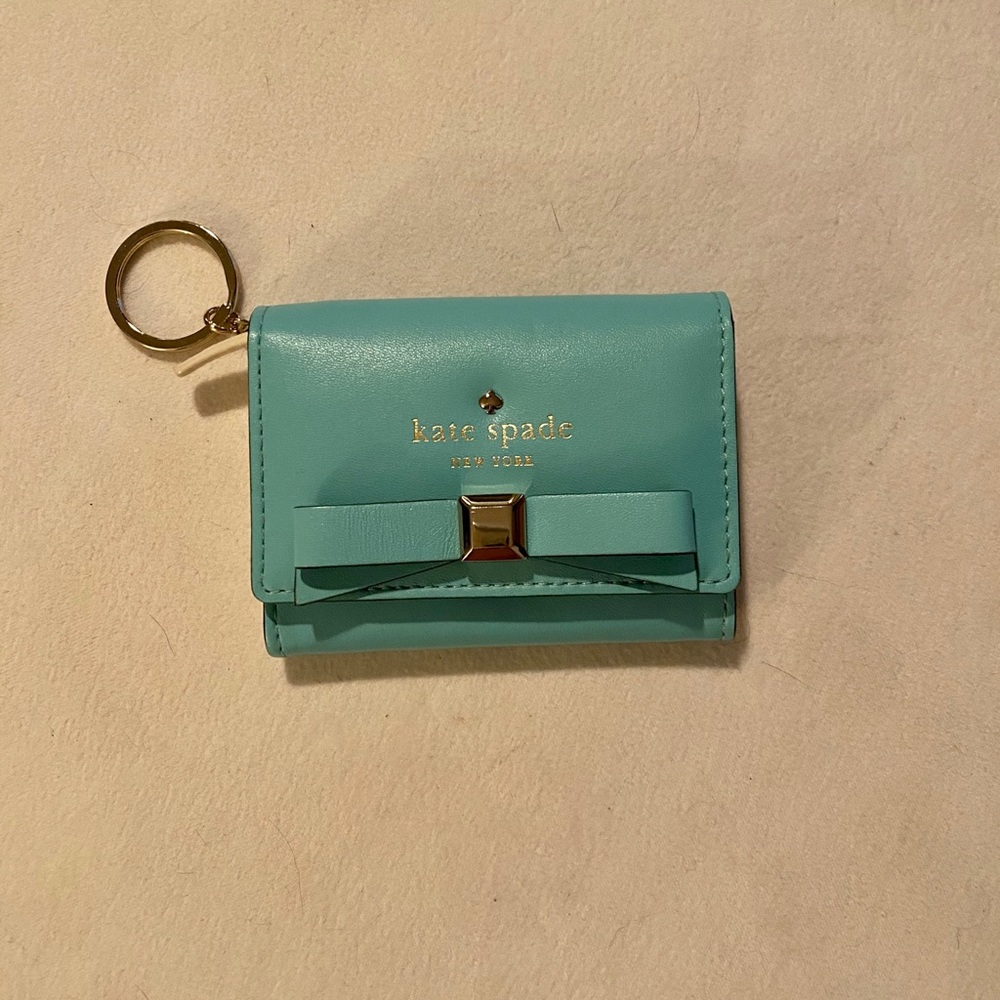 Kate Spade blue keychain wallet / card holder